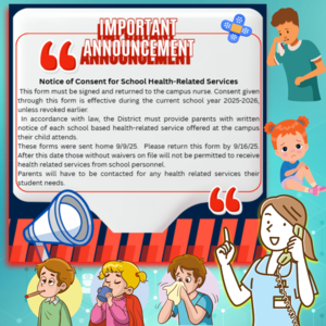 School health forms due Sept 16