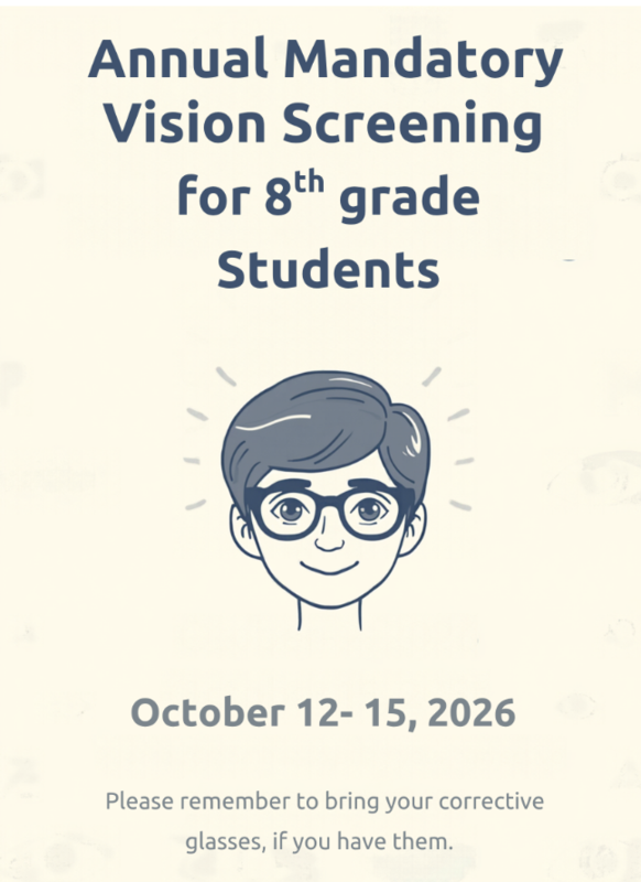 Vision Screening- 8th Graders Featured Photo