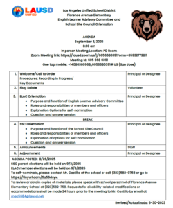Agenda English