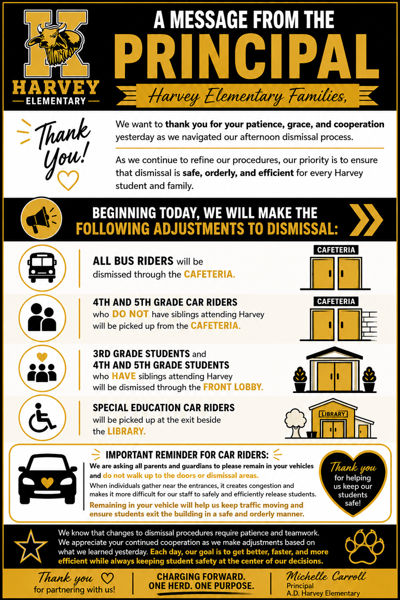 New pick up and drop off guidelines