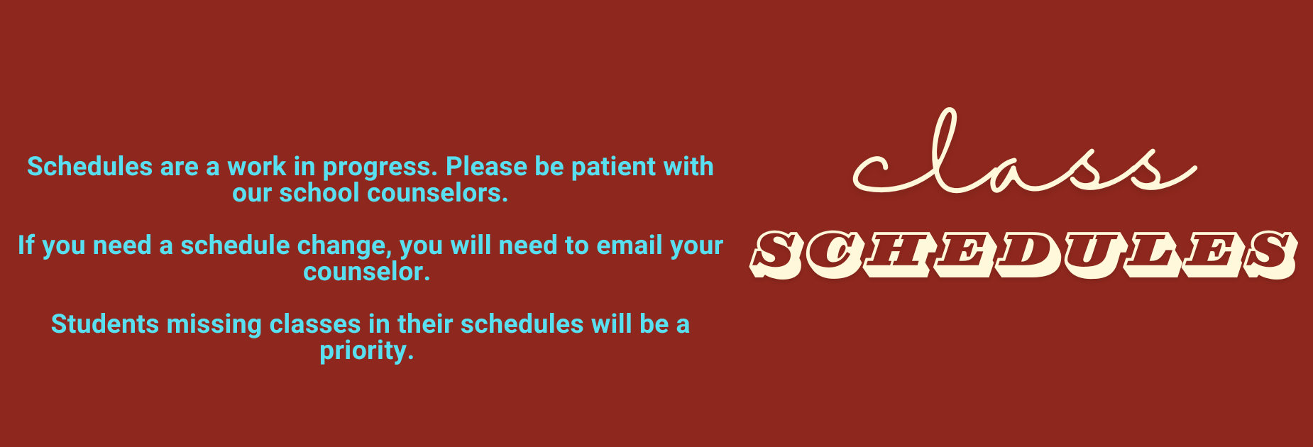 Class Schedules