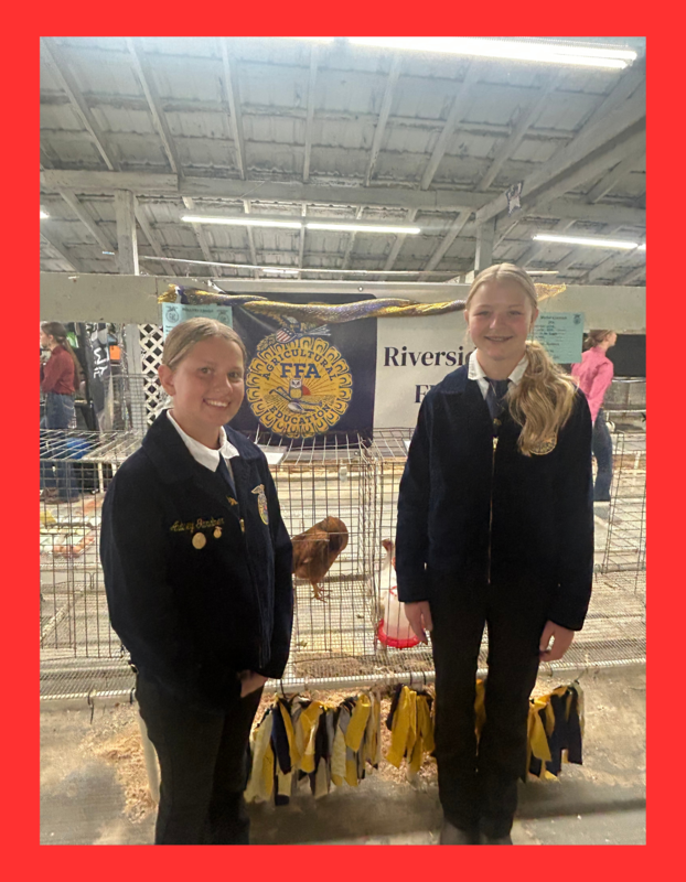 Riverside FFA students at the 2025 summer fairs