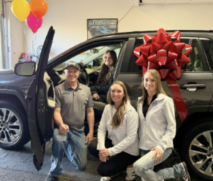 PVHS Student Leeandra getting her car as a gift