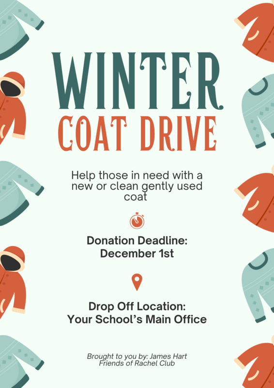 Coat Drive Through Dec. 1 Willow School