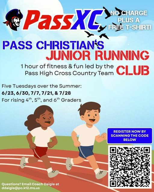 Summer's coming!  Y'all want to run with us? The club is for rising 4th, 5th, and 6th graders in the PCSD School District.  There is no charge.#PassXC #Kaizen