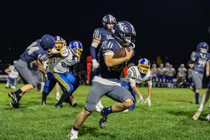 FCTS Running Back Max Brunette runs for a touchdown in a game last fall against Mahar