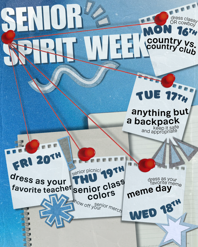 Senior Spirit Week includes fun themes for each day of the week
