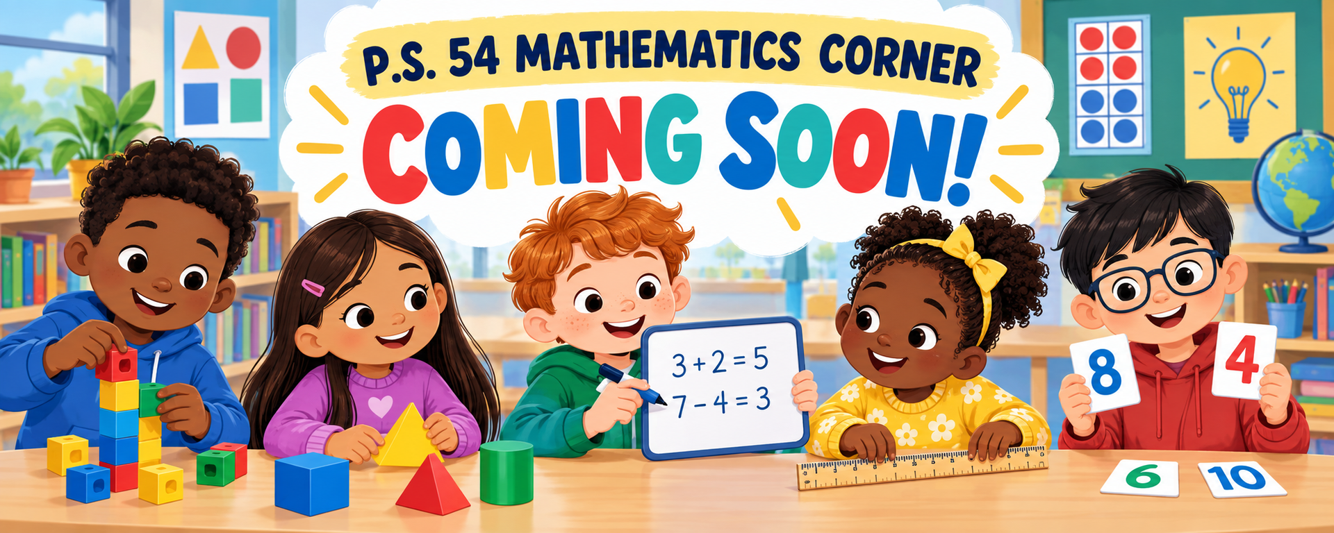 Students sitting in a classroom doing math