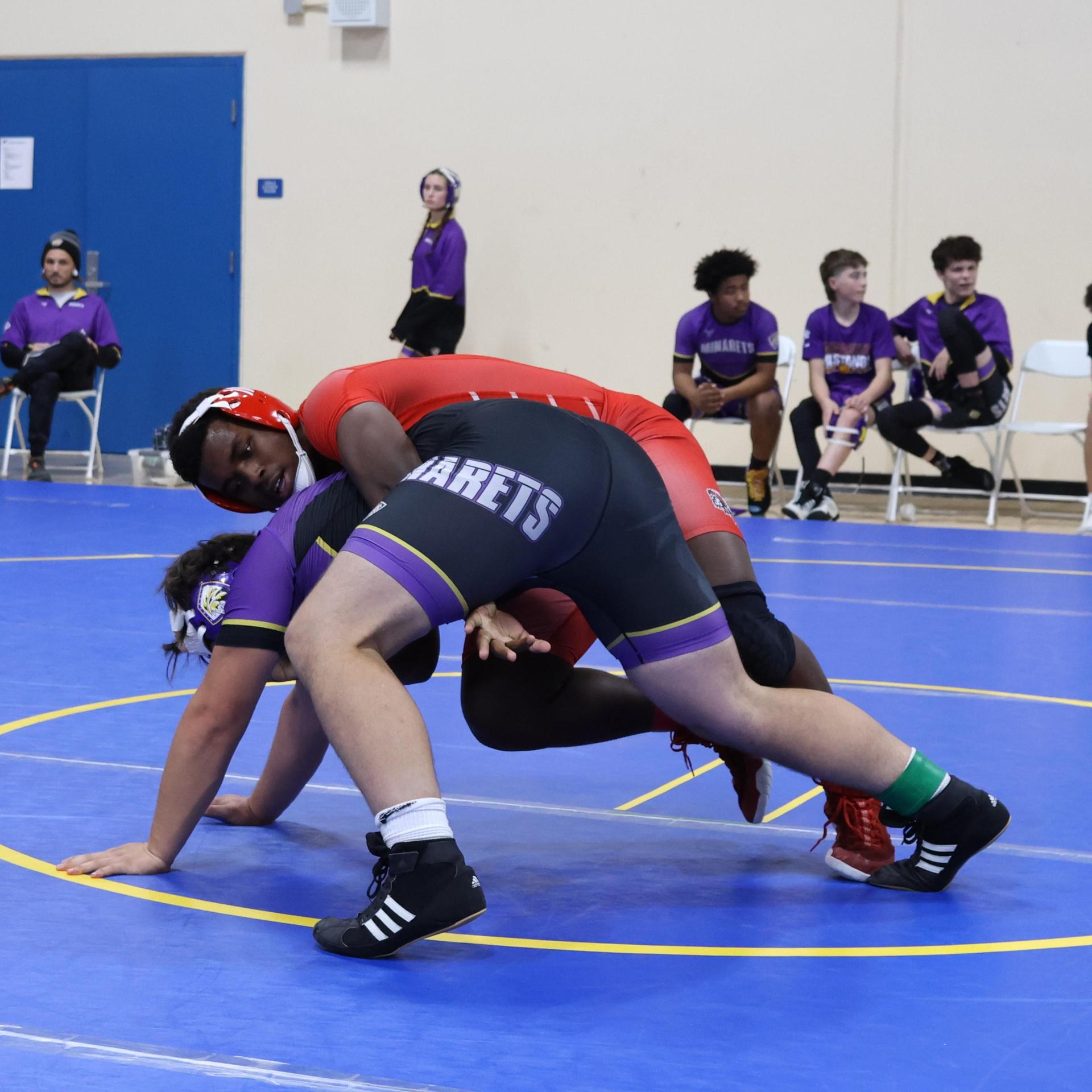 wrestlers in action at parlier