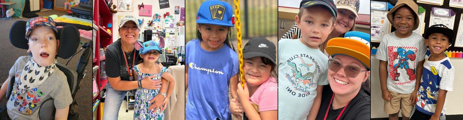 Pictures of students and staff enjoying our hat day celebration!