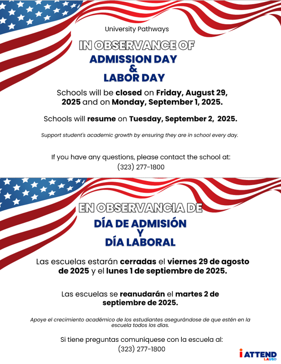 Admissions Day & Labor Day
