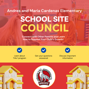 School Site Council Meeting, Monday, March 2, 3:00 pm