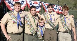 Scouts BSA Troop 2 Santa Clarita pose in their uniforms for a photo, Monday, July 6, 2026. Kamryn Martell/The Signal