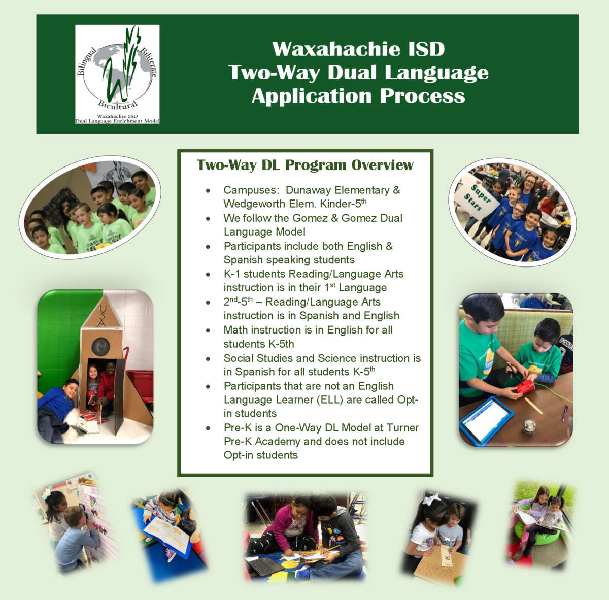 2 way dual language application graphic