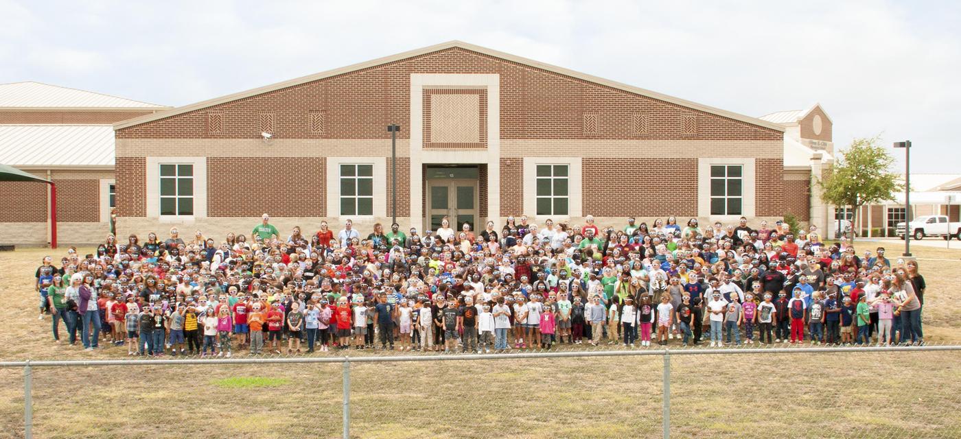 picture of the entire student body and staff