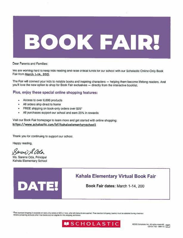 Scholastic Book Fair March 1-14, 2021