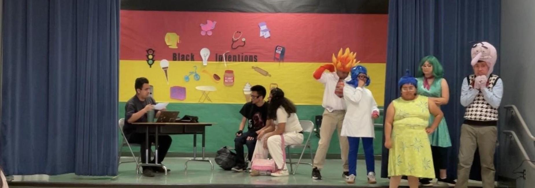 Students performing the Inside Out show