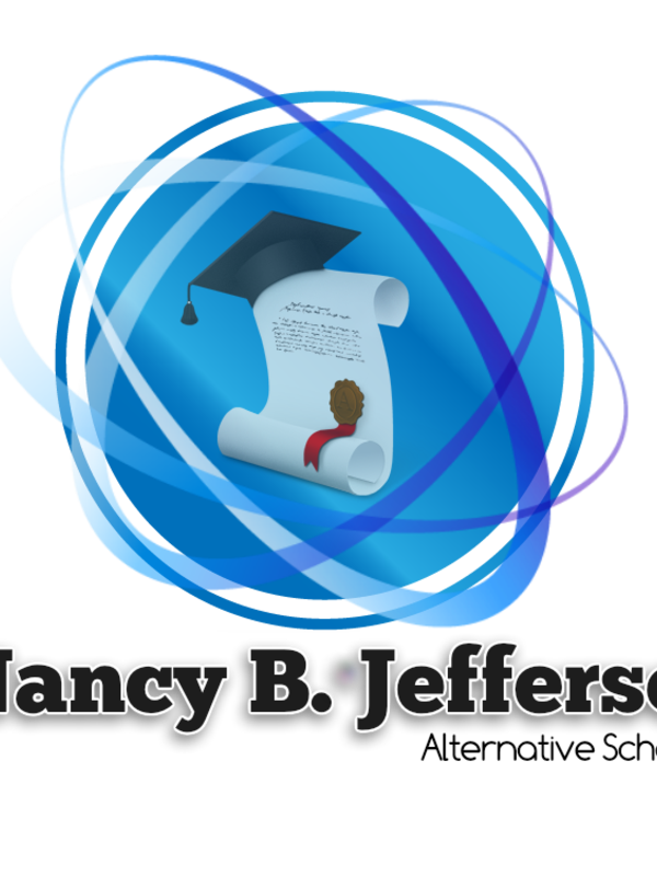 Logo of Nancy B. Jefferson featuring a graduation cap and diploma.