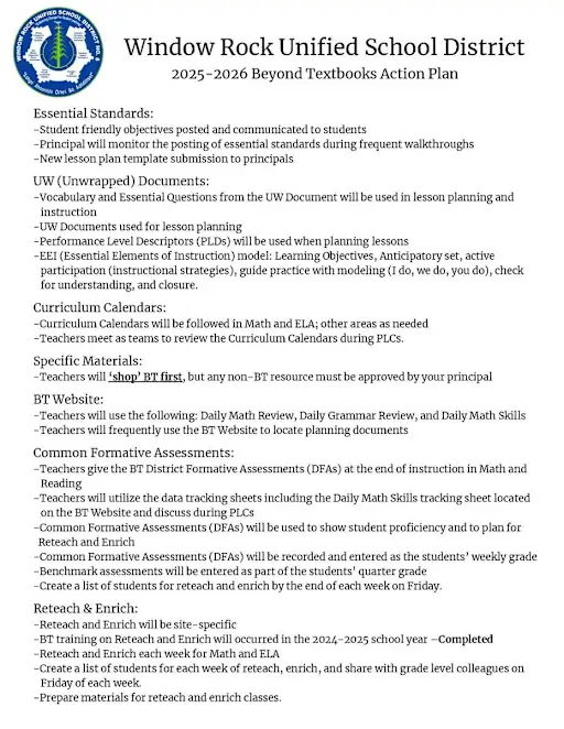 2025-2026 Beyond Textbooks Action Plan