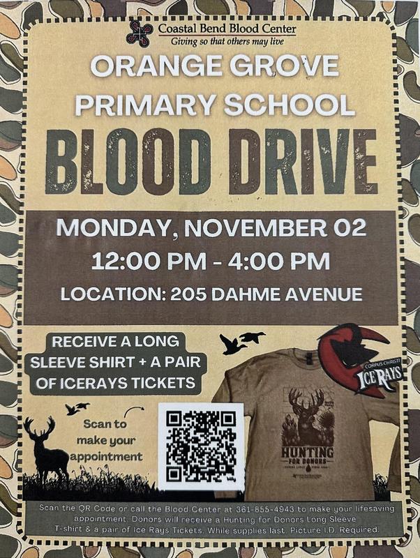 Primary Blood Drive...November 2nd...12-4 Featured Photo