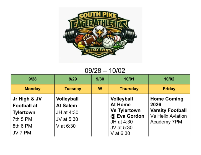 spsd athletics sept-oct 2026