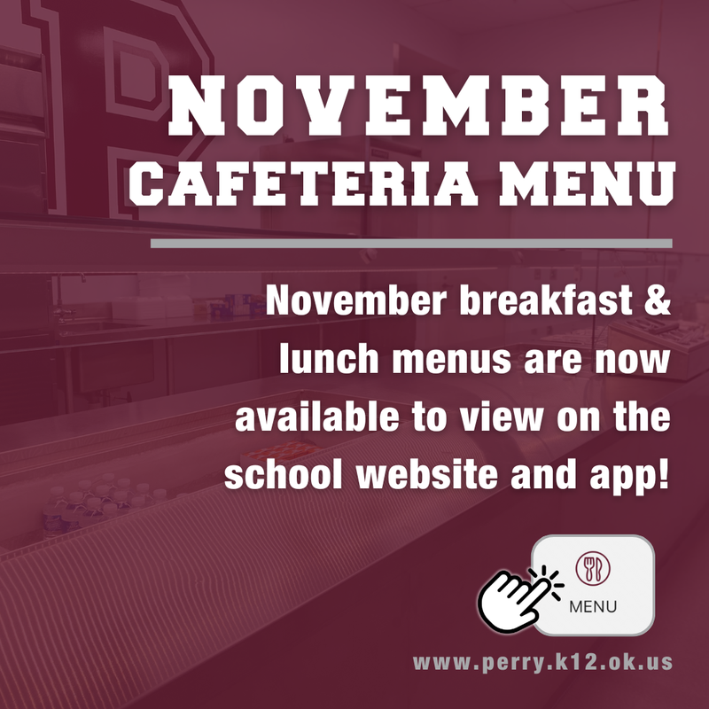 November 2025 Menus