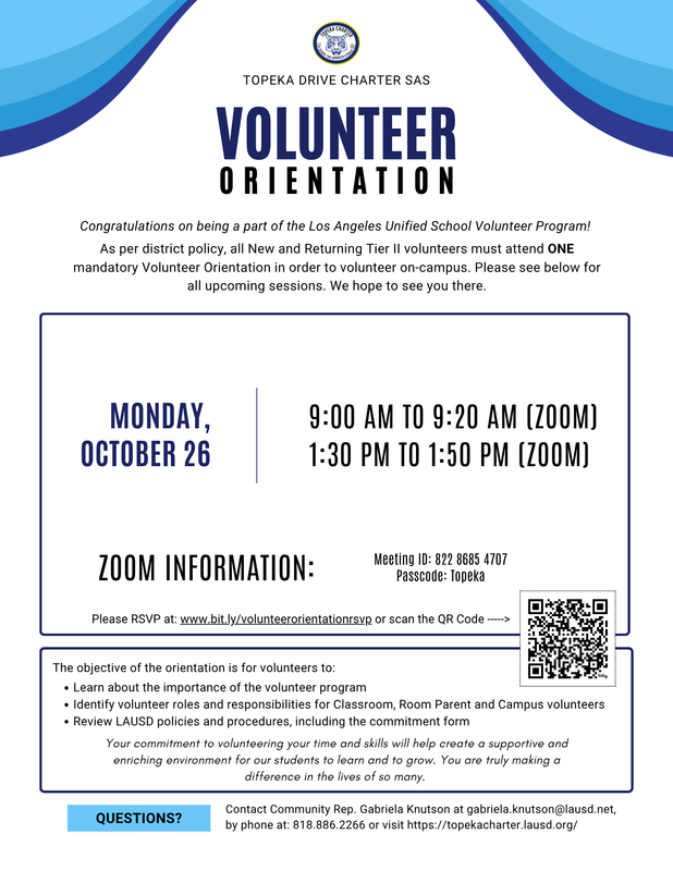 Volunteer Orientations in October flyer 2