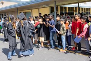 High School Seniors Greeting Magnolia Students