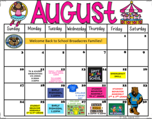August Events at Broadacres Elementary