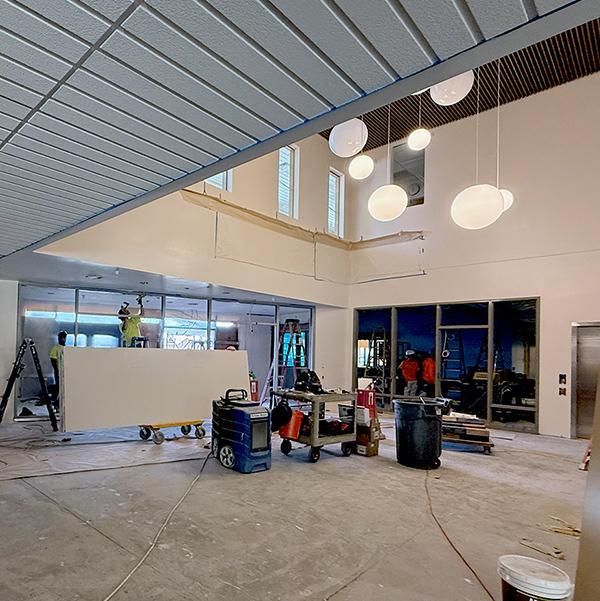 nearly-complete lobby area