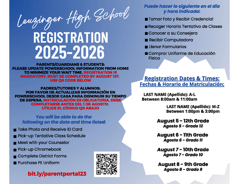 2025-2026 Registration Info