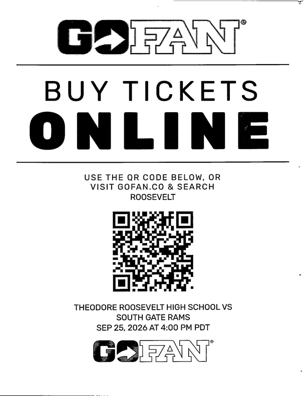 Roosevelt High School vs South Gate High School flyer