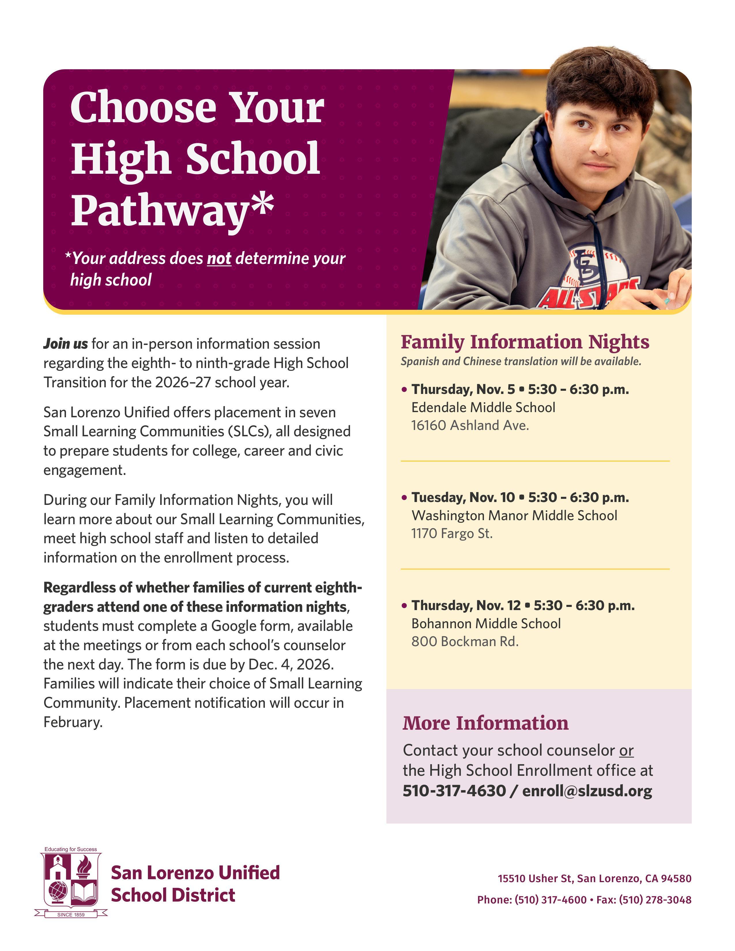 High School Open Enrollment F2026