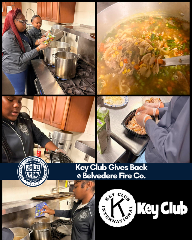 Delcastle Key Club Community Service gives back to firefighters at Belvedere Fire Company