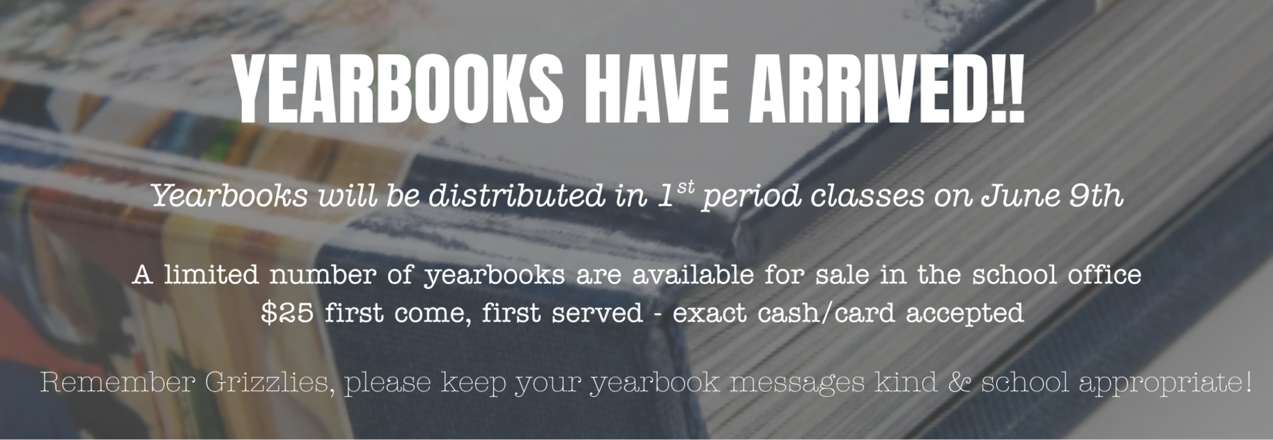 yearbooks have arrived