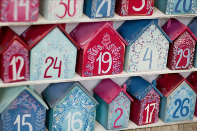 advent calendar of houses