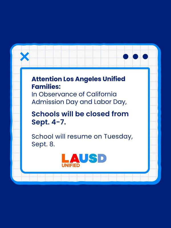 NO SCHOOL: Sept 4 - 7, 20206 Featured Photo