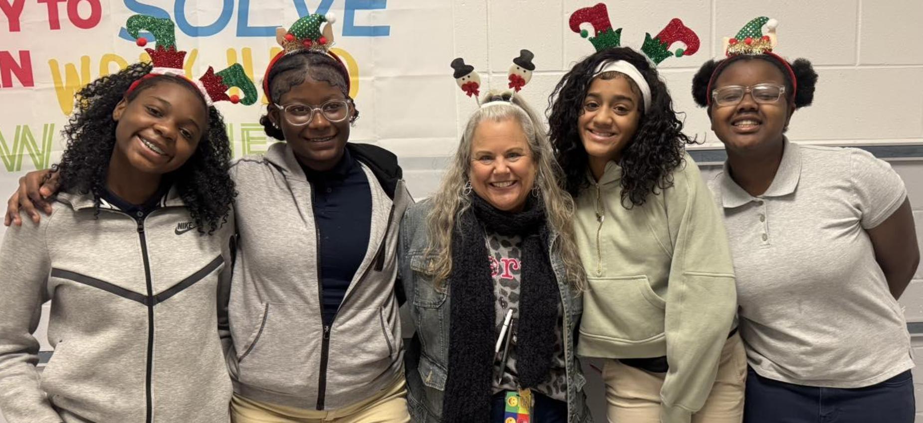 teacher with students