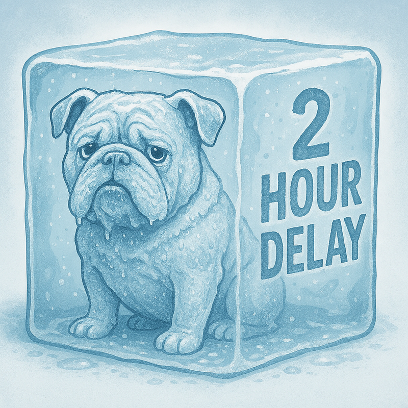 Frozen Bulldog 2 Hour Delay