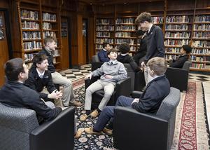 Students in Media Center