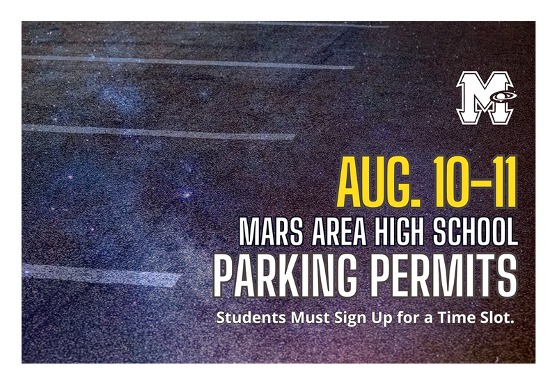 Information about Mars Area High School Parking Permits