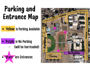 Parking and Entrance map