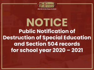 Special Education Notice