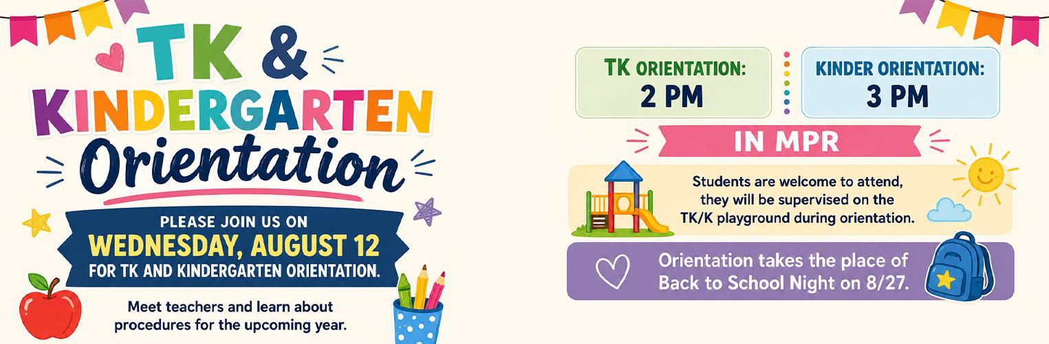 TK & Kindergarten Orientation