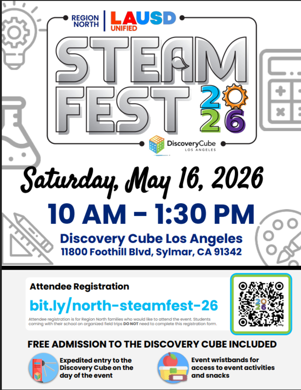 STEAM Fest flyer/ Folleto del STEAM Fest