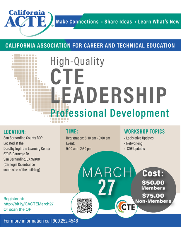 California ACTE Professional Development Day, March 27, 2019 Thumbnail Image