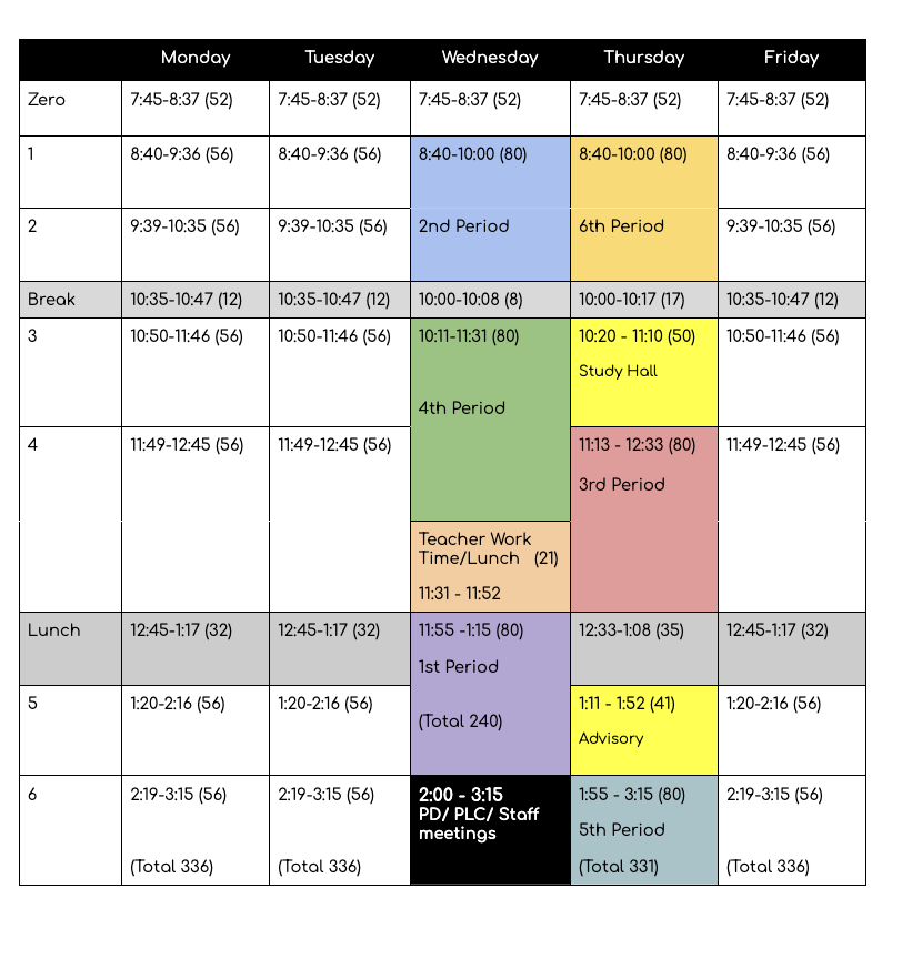 Schedule