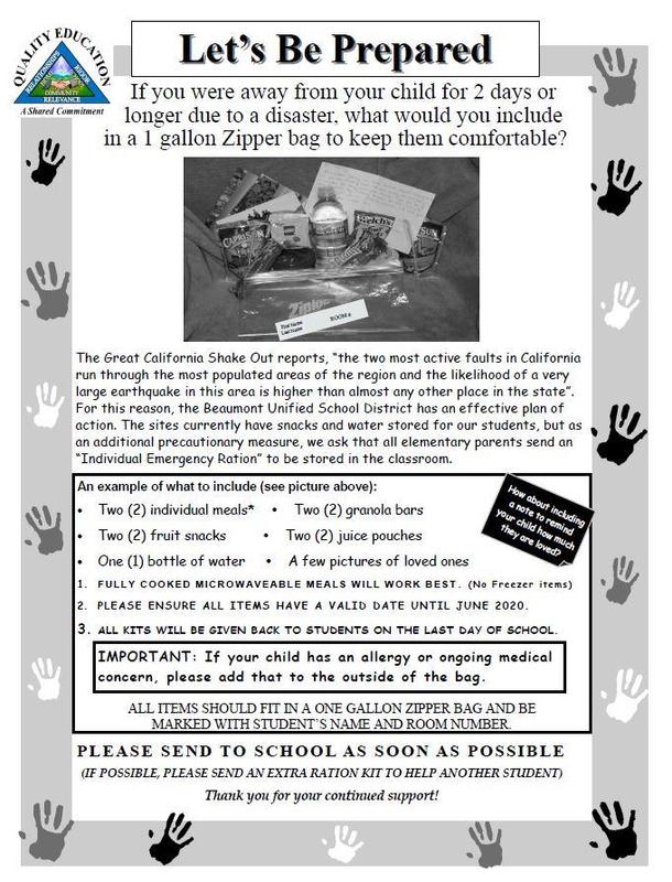 2019-20 Emergency Ration Kit requests