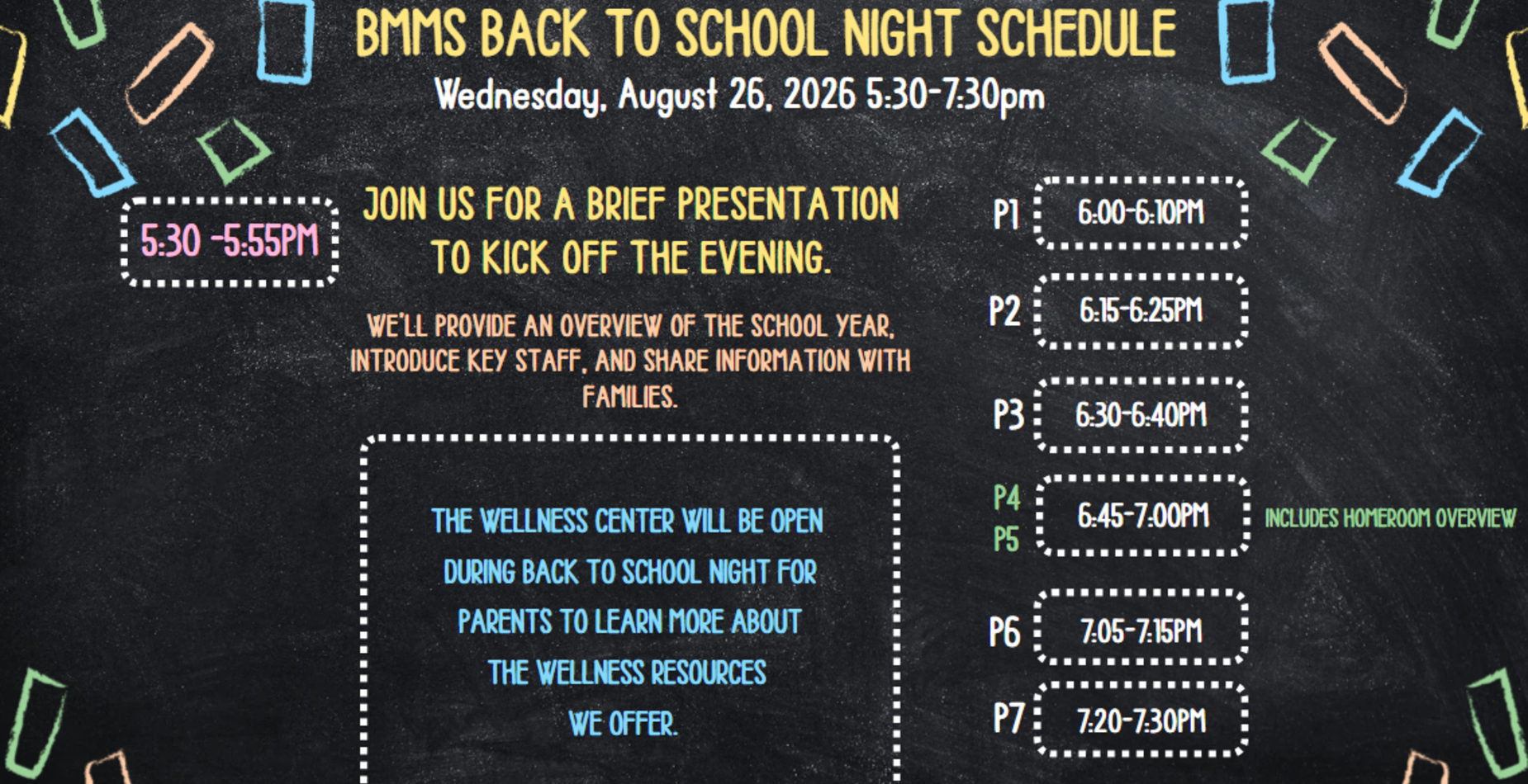 Back to School Night, 8.26.26