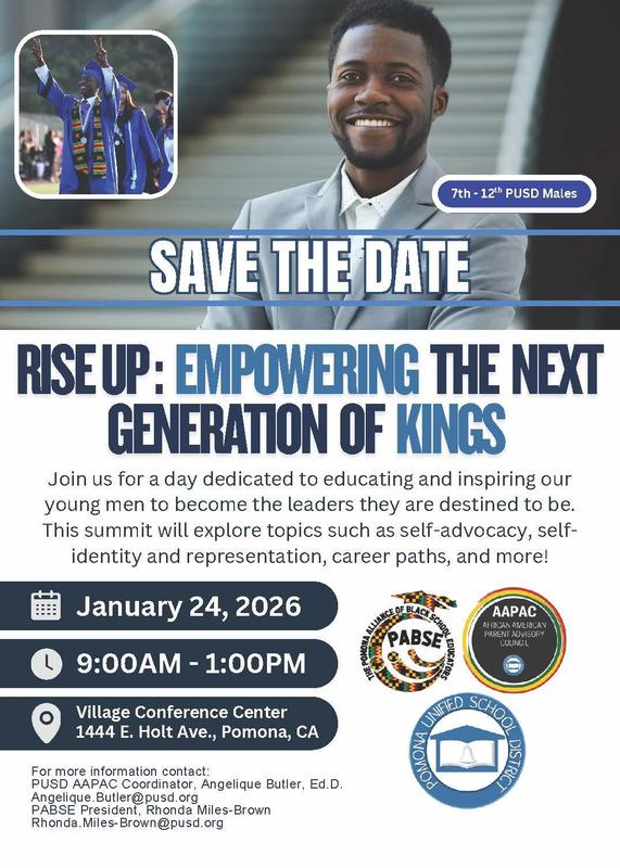 Rise Up: Empowering the Next Generation of Kings - image of flyer, event takes place on 1/24/2026
